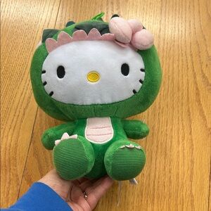 Hello Kitty Green Dragon Dinosaur Plush Stuffed Animal Fiesta Sanrio 10”